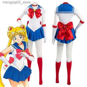 Traje temático Anime Sailor Moon Cosplay Ven Tsukino Usagi Uniforme Vestido Trajes Cosplay para mujeres Niños Halloween Carnivl Party Girl Q240307