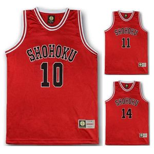 Theme Costume Anime Shohoku School Basketball Team Jersey 1-15 Cosplay Sakuragi Hanamichi Rukawa Tops Shirt Sports Wear Uniform 223486