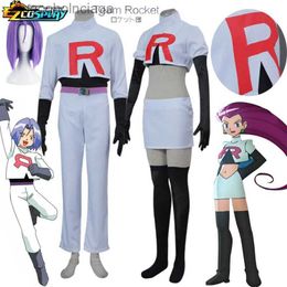 Thème Costume Anime Team Rocket Jessie Sashi James Kojirou Halloween Cosplay Venez Ensemble Complet Jeu Anime Accessoires Pour Unisexe AdulteL231013
