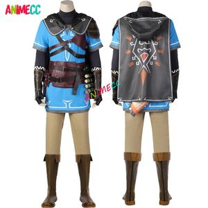 Themakostuum ANIMECC Game Zelda Cosplay Breath of The Wild Kostuum Pruik Mantel Link Kleding met accessoires Halloween Carnaval Outfit voor mannen 230830