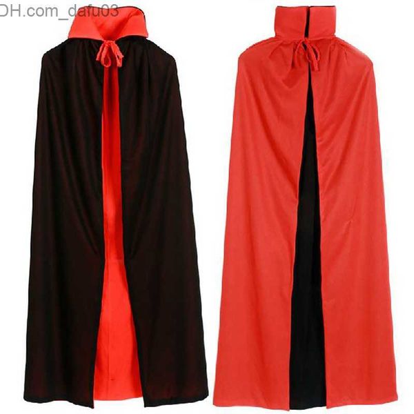 Costume à thème Cape à capuche noire Halloween pour enfants adultes Jeu de rôle Come on Vampire Robe Cape à capuche diable gothique pour enfants Z230805