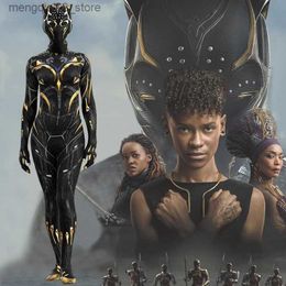 Thème Costume Panthère Noire Wakanda Forever Super-Héros Panthère Noire Shuri Cosplay Venez Combinaison Body Halloween Venez pour les Femmes Q240307