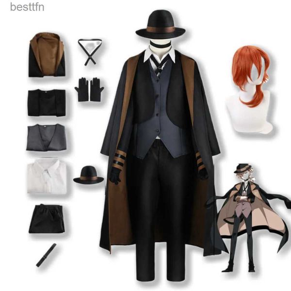 Costume thématique Bungo Stray Dogs Cosplay Nakahara Chuuya Halloween Come Anime Vêtements Disfraz Adulto Fantasias Deguisement Garcons HombreL231007