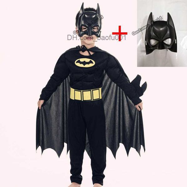 Disfraz temático de Halloween para niños Disfraz de bebé de calabaza lindo Juego de roles Batman negro viene enorme Halloween viene paño de maquillaje gigante Z230804