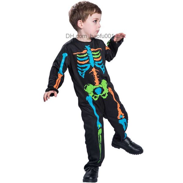 Traje de tema Disfraces de rol de terror de Halloween para niños Disfraces de rol de anime sexy Trajes de lujo Mono de esqueleto Bebé niña Scary Come Z230804