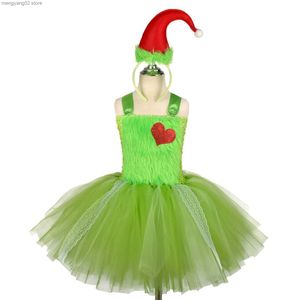 Costume à thème Noël Venez Costume d'Halloween Noël Venez Vert Furry Monster Grinch Party Venez et bandeau Enfants Costumes pour enfants 12Y T231013