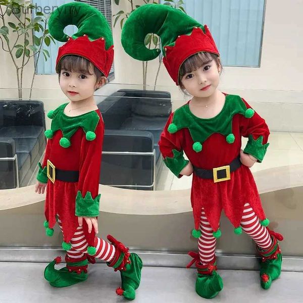 Costume à thème Cosplay de Noël, robe de princesse elfe verte pour filles, parfaite pour les spectacles et la photographie sur le thème de Noël de bébé L231010