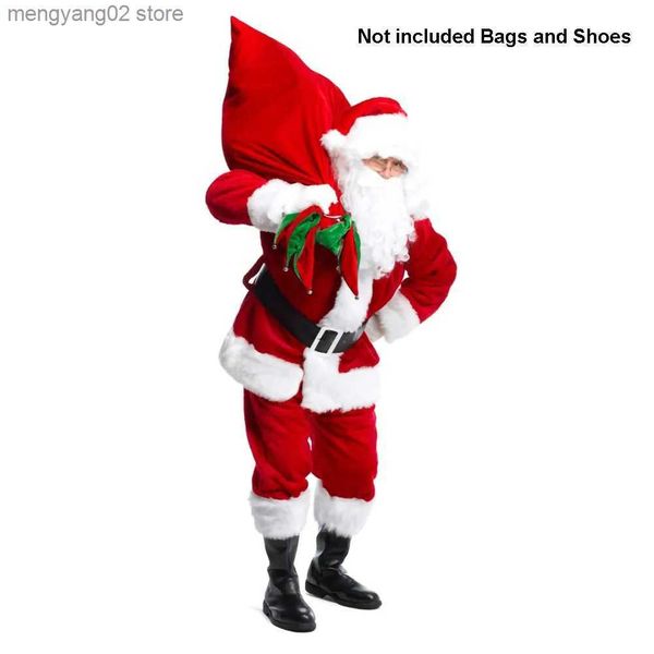 Thème Costume Noël Père Noël Venez Barbe Beaucoup Hommes Cosplay Père Noël Vêtements Déguisements À Noël Hommes Venez Costume Pour Adultes T231013