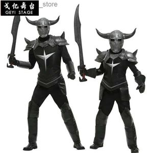 Costume de thème Cosplay personnage de film Halloween carnaval de pâques samouraï noir venez chevalier démon sombre venez Q240307