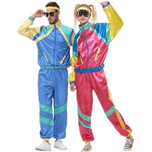 Themakostuum paar hippie kostuum mannen en dames carnaval Halloween Retro Party 1970s 1980s rock disco kostuumset rollenspel set 230520