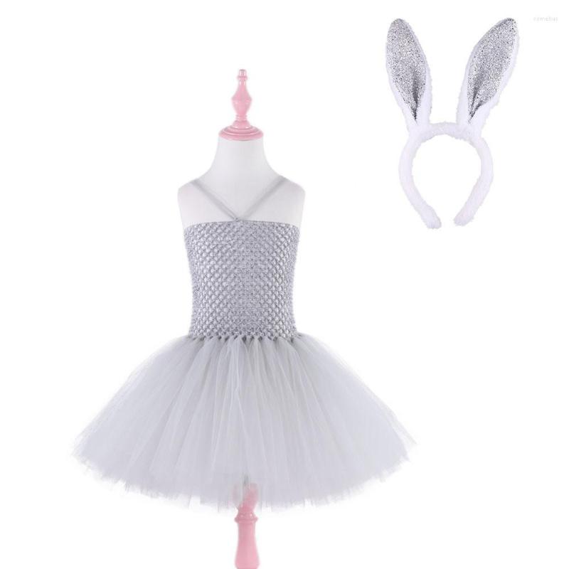 Traje de tema lindo vestido disfraces oreja sombreros traje día de Pascua Cosplay para niñas vestidos de fiesta de Halloween