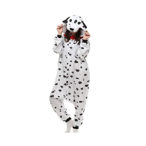 Thème Costume Dalmatien Chien Women039S Et Men039S Animal Kigurumi Polaire Polaire Pour Halloween Carnaval Année Fête Bienvenue Drop 404604 Otsqd