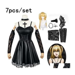 Thema Kostuum Death Note Cosplay Misa Amane Imitatieleer Sexy Jurk Handschoenenkousenketting Uniform Outfit 221102 Drop Delivery Dhnjo