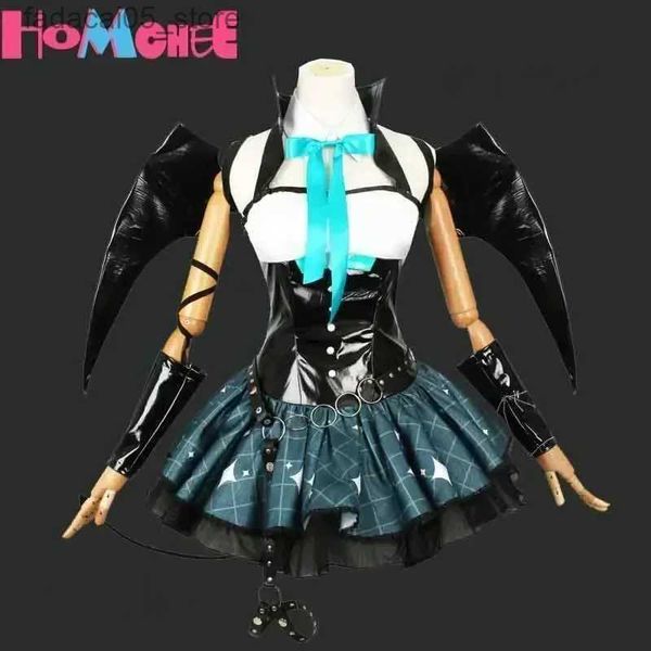 Disfraz temático Demonio Miku Cosplay Rascal Come Miku X Rascal Pequeño diablo Halloween Miku Villanos Rascal Fanart Rasukaru Trajes Q240130