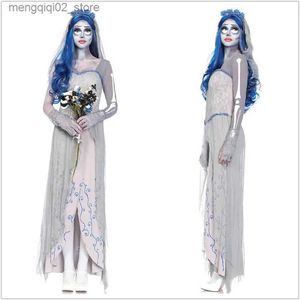 Themakostuum Devil Comes Corpse Ghost Bride Kleding Halloween Vrouwen Enge Vampier Heks Pakken Jurk voor Vrouwelijke Maskerade Cosplay Q231010