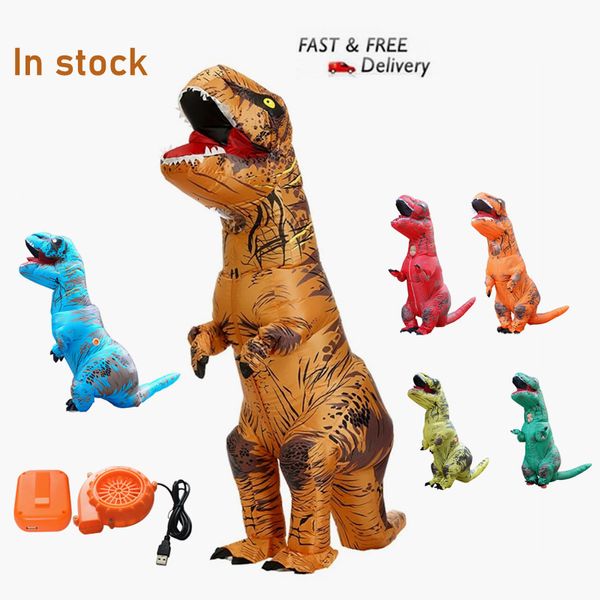 Disfraz temático Dinosaurio Disfraz inflable Mascota de lujo Anime Fiesta de Halloween Disfraces de cosplay para niños adultos Interesante traje de dibujos animados de Dino 230310