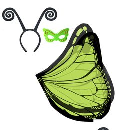 Thème Costume Dreamy Dressups Fancif Tissu Ailes Vert Monarque Papillon Partie Drop Delivery Vêtements Costumes Cosplay Dhlsj