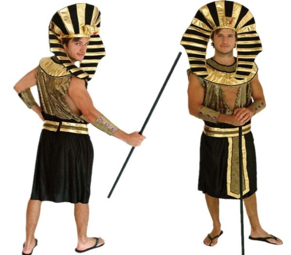 Costume de thème Pharaon égyptien Hommes Halloween Christmas Masquerade Prince King Fancy Dishy Cosplay Cosplay Clothes6517671