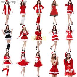 Thema Kostuum Elegante Vrouwen Jurk 2020 Nieuwe Dames Cosplay Kom Kerstmis Kerstman Show Kleding Sexy Rode COS Dansen gewaad Toga T231013
