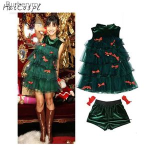 Thème Costume Mode Mignon Robe De Noël Fantaisie Japonais Corée Fête De Vacances Danse Venez Cosplay Adulte Femmes Vert Dentelle DressL231010