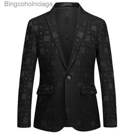 Themakostuum Mode Smoking Blazers Heren Eén knop Shl-kraag Jurk Jasje Feest Diner Bruiloft Prom Zanger Kom Grote maat S-6XLL231013