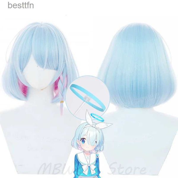 Tema Traje Juego Azul Archivo Arona Plana Cosplay Prop Headwear H Peluca Anime Linda Chica Juego de rol Halloween Carnaval Fiesta Navidad PropsL231013