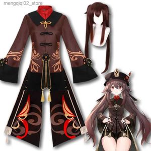 Themakostuum Genshin Impact Hutao Cosplay Femme Halloween Kom Anime Kleding voor vrouwen Disfraz Mujer Adulta voor volwassenen Ropa Para Mujeres Q240307