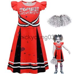 Thème costume girls carnaval costumes hip hop tenues pom-pom girl Performance vêtements rue Dancing robe costume kid zombies addison cosplay x1010