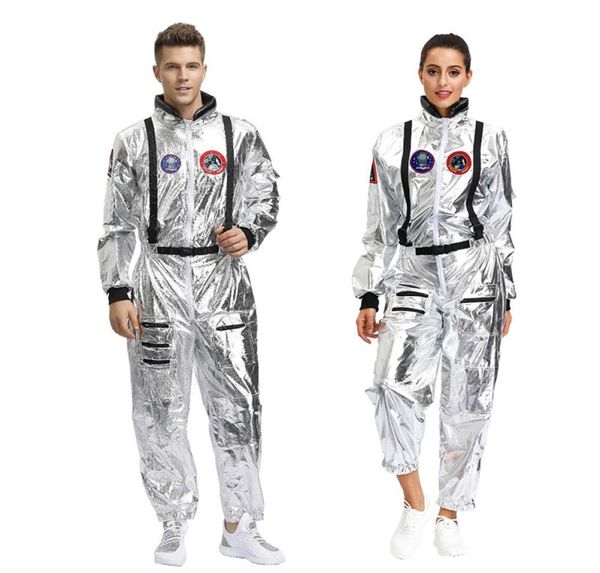 Traje temático Carnaval de Halloween Adulto Astronauta Espacio Cosplay Disfraz Mujeres Pilotos Mono Hombres Astronauta Alien Spaceman Papel Pla7745378