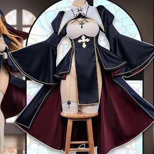 Themakostuum Halloween Charlotte Nun Cosplay Kostuum Karakterkleding Vibrastar Zus Nun Vrouwen Jurk Kerstset Anime Rollenspel Cadeau 230927