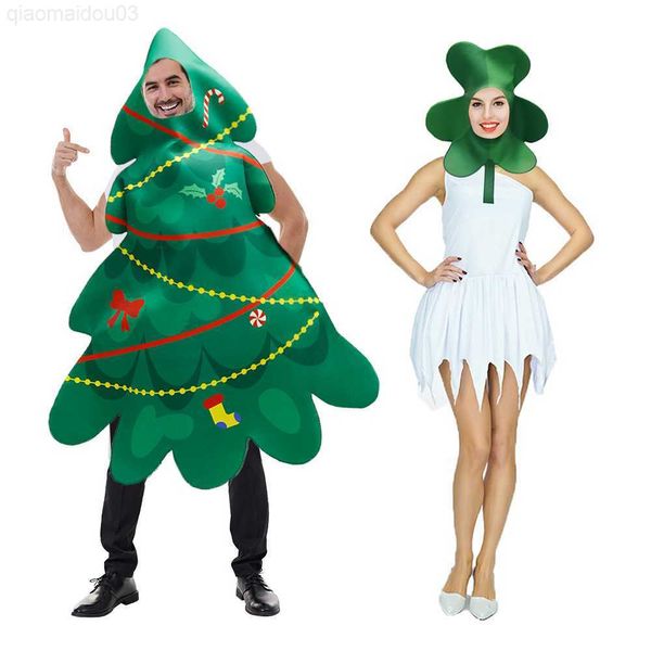 Disfraz temático Fiesta de Navidad de Halloween Cos Props Stage Comes Christmas Leaf Headgear Christmas Performance Clothing L230804