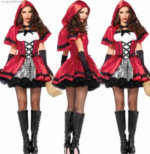 Costume à thème Halloween Come Cosplay Small Red Hat Witch Sexy Women Queen Princess Game Uniforme Carnival Dress Up Party Disfraz Hombre T231011