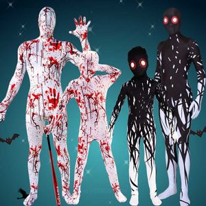 Themakostuum Halloween Come for Kids Horror Werewolf Monster Clown Comes Scary Zombie Skeleton Suits Creepy Demon Purim Jumpsuit L230804