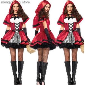 Costume à thème Halloween Come Little Red Riding Hood Sexy Queen Princess Uniforme All Saints Come Jeu de rôle Uniforme T231011