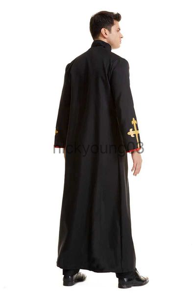 Disfraz temático Halloween Cosplay Scary Evil Priest Disfraces Ministro de la Muerte Adulto Purim Carnival Ghost Fancy Dress Up Party Disfraz Hombre x1010 x1011