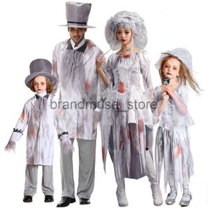 Themakostuum Halloween kostuum horror taille grijze vampier bruid make-up bal cosplay zombie set J231024