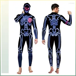 Ontwerper Themakostuum Halloween-kostuums voor vrouwen Eng Skeleton Jumpsuit Fasion Volwassen Cosplay Bodycon Carnavalsfeest Streetwear Sexy Strakke Outfit Horror