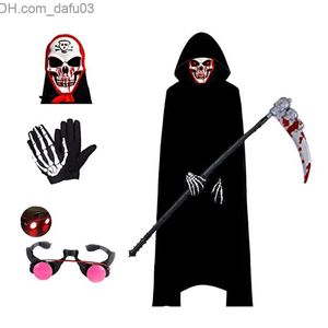 Themakostuum Halloween Duivel Bloedmasker Terreur komt Dood komt Jongens komen met handschoenen en handschoenen Z230805
