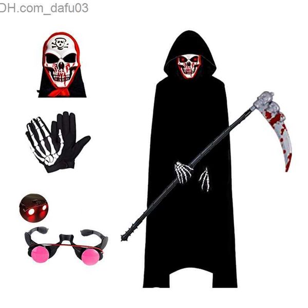 Thème Costume Halloween Devil Blood Mask Terror Comes Death Comes Boys Venez avec des gants et des gants Z230805