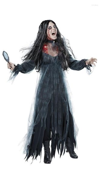 Traje temático Halloween Cuento de hadas Bruja Uniforme Undead Festival Vampiro Vestido Fantasma Novia Cosplay Horror Mujer Falda larga