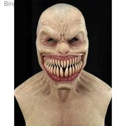 Themakostuum Halloween Horror Hoofddeksels Latex Clown Masker Duivel Gezicht Cover Terreur py Gagtooth Demon Halloween Masker Cosplay Kom RekwisietenL231008