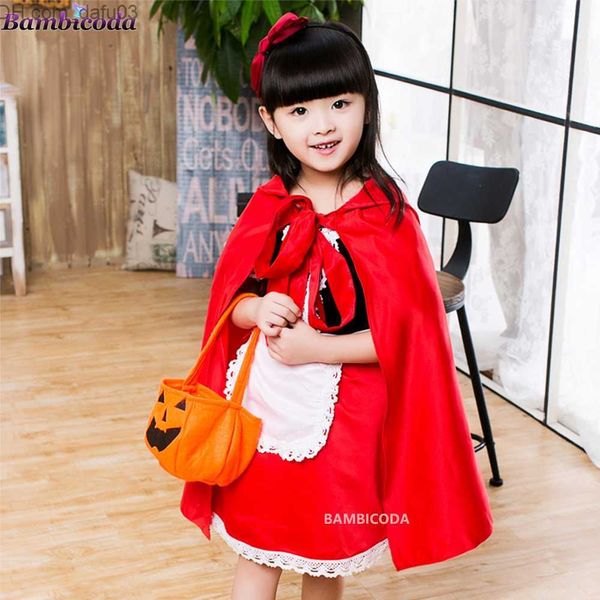 Disfraz temático Halloween ya está aquí niños disfraces niños Caperucita Roja vestidos de rol princesas fiestas chaquetas de rol Z230805