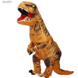 Traje de tema Mascota de Halloween T-Rex Mesa de dinosaurio Ven Dibujos animados Muñeca Props Alien Cosplay para adultos Kid Cosplay Navidad Trajes divertidos L231013
