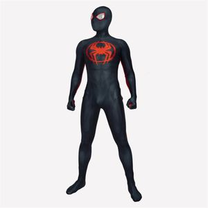 Costume à thème Halloween Miles Morales à travers le Spiderverse Costume de Cosplay Costume Zentai Body Hommes Adultes Enfants Combinaisons de Fête 230822