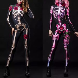 Themakostuum Halloween sexy vrouwen terroristische spook roos skelet devil jumpsuit kinderen babymeisjes carnaval feest Death Day 230404