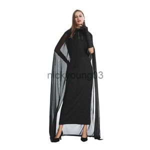 Themakostuum Halloween Vampier Heksenkostuum Zwart Gaas Mantel Jurk Cosplay Party Uniform Halloween Prestaties Kleding x1010