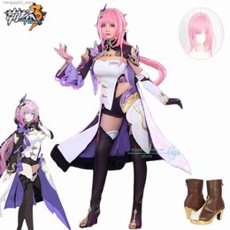 Costume à thème Honkai Impact 3rd Elysia Cosplay Come Robe sexy perruque pour Halloween Party Game Cos tenues pour femmes Elysia Cosplay ensemble complet Q240307
