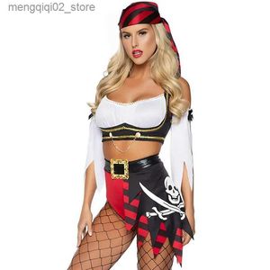 Thème Costume Hot Sexy Femmes Pirate Médiéval Venez Halloween Carnaval Jeux De Fête Cosplay Uniforme Adulte Sexy Vient Roleplay Lingerie Ensemble Q240307