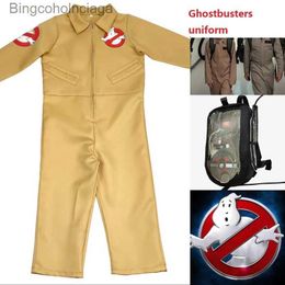 Thème Costume Enfant Halloween Vient Film Thème Ghostbusters uniforme Cosplay Vêtements Combinaison Sac Adapté Adulte Et 3-15 Ans EnfantsL231013