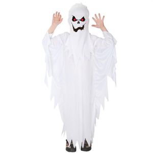 Thème Costume Enfants Enfant Garçons Spooky Effrayant Blanc Fantôme Costumes Robe Capuche Esprit Halloween Pourim Fête Carnaval Jeu de Rôle Cosplay 258N